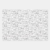 乳ミニマル女デザイン ラッピングペーパーシート (正面3)