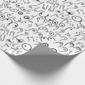 乳ミニマル女デザイン ラッピングペーパー (角)