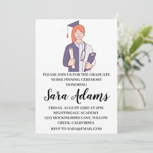 乳モダンシンプル養兼式招待状 招待状 (スタンド正面)