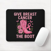 乳与えがんブーツピンクリボン認識度 マウスパッド (マウス)