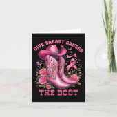 乳与えがんブーツ女性のカーボーイがん粟粒 カード (正面)