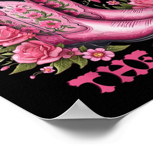 乳与えがんブーツ女性のカーボーイがん粟粒 ポスター