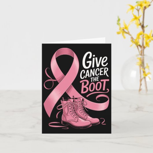 乳与えがんブーツ女性のカーボーイ認識度リブ カード (黄色い花)