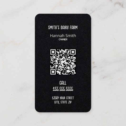 乳乳カスタムQR名刺 名刺 (裏面)