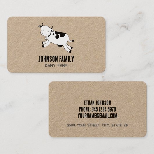 乳乳農家 名刺 (正面/裏面)