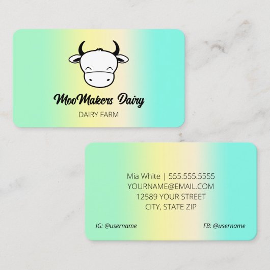 乳乳 名刺 (正面/裏面)