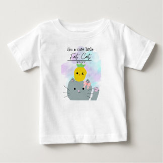 乳児かわいい太った猫用シャツ ベビーTシャツ