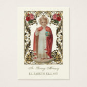 乳児のプラハ葬儀祈りの言葉カード (正面)