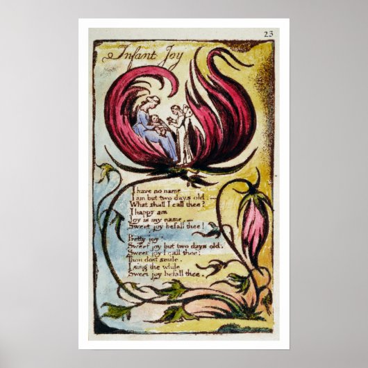 '乳児の喜び',プレート23 '無垢の歌から ポスター (正面)