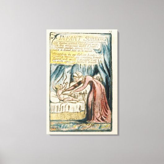 '乳児の悲しみ',プレート39 (Bentley 48) 'Songs キャンバスプリント (正面)