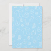 乳児の男の子ママの腕に双子の赤ちゃんシャワー 招待状 (裏面)