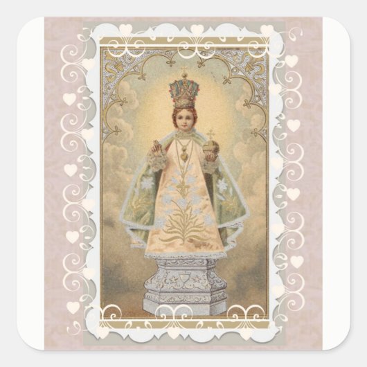 乳児イエス・オブ・プラハ縁ど スクエアシール (正面)