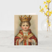 乳児イエズス折りグリーティングカード カード (黄色い花)