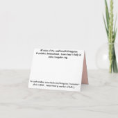 乳児オランウータン熱帯花 カード (裏面)