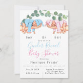 乳児ガールボーイ・モミーの腕ジェンダーがインビタットを明かす 招待状 (正面)