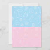 乳児ガールボーイ・モミーの腕ジェンダーがインビタットを明かす 招待状 (裏面)