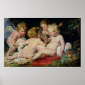 乳児キリストとバプテストのヨハネと二人 ポスター (正面)