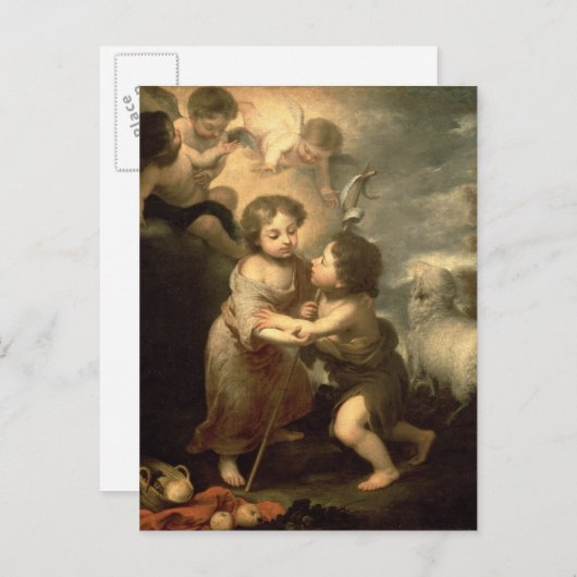 乳児キリストとバプテストのヨハネ ポストカード (正面/裏面)