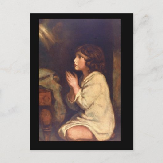 乳児サミュエルat祈りの言葉_ポートレート ポストカード (正面)