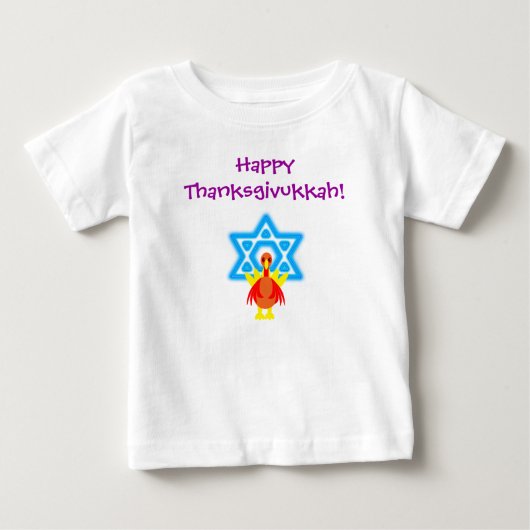 乳児サンクスギおもしろいフターキーズTシャツ ベビーTシャツ (正面)