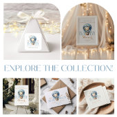 乳児テディベアブルーホットエアバルーン サンキューカード