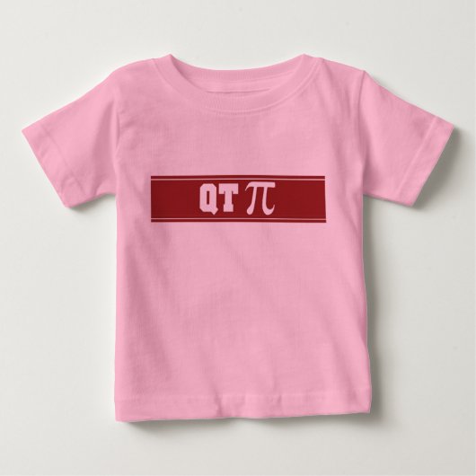 乳児ベビートドラーかわいこちゃんパイQTパイTシャツ ベビーTシャツ (正面)