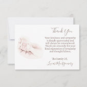 乳児ベビー葬儀写真ありがとう悔やみや弔慰 ノートカード (正面)