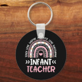 乳児先生キュート絞り染めレインボーハートデイケア キーホルダー (裏面)