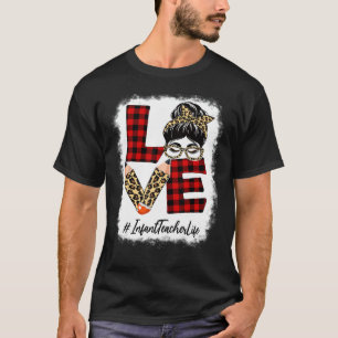 乳児先生ラブメッシーバンレオパードバッファローバック Tシャツ