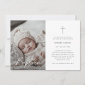 乳児写真カトリック男女兼用洗礼 招待状 (正面)