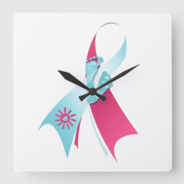 乳児喪失認識度 スクエア壁時計