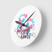 乳児喪失認識度 ラウンド壁時計 (傾斜)