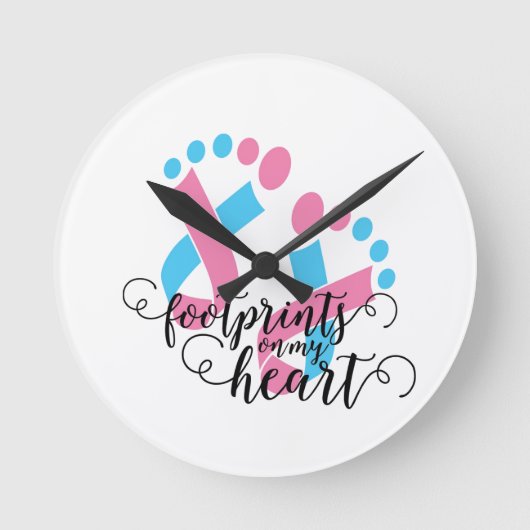 乳児喪失認識度 ラウンド壁時計 (正面)