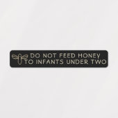 乳児警告のハチミツラベルまたはフタ ラベル (デザイン1)