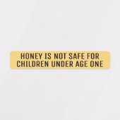 乳児警告ズのハニーの瓶のふたセキュリティラベル黄色 ラベル (デザイン1)