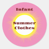 乳児/その他の衣類保管又は贈与アイディア ラウンドシール (正面)