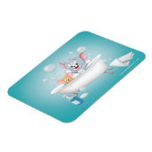 乳児・トムとジェリーが入浴する マグネット (左側)