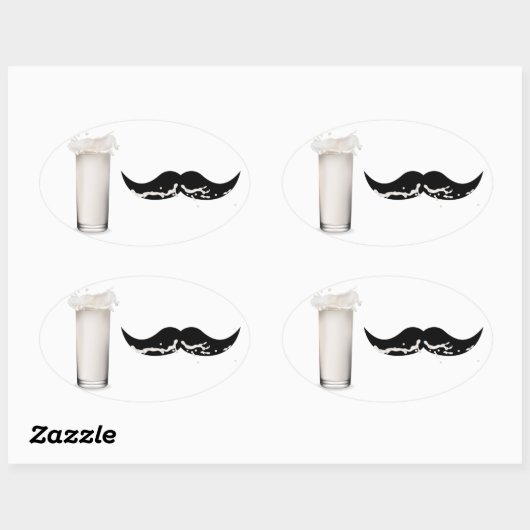 乳口髭 楕円形シール (シート)