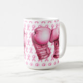 乳房がんサポートおよび認識度 コーヒーマグカップ (正面右)