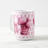 乳房がんサポートおよび認識度 コーヒーマグカップ (正面左)