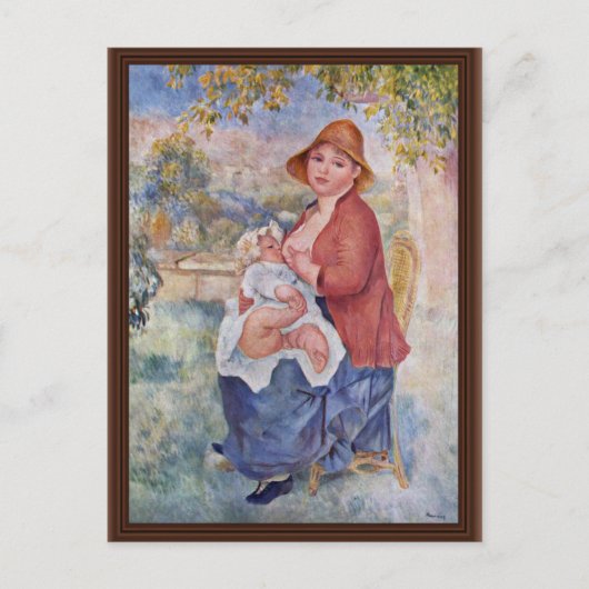 乳房の妊婦の子供 ポストカード (正面)