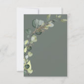 乳房シャワー緑樹ユーカリエレガント末 招待状 (裏面)