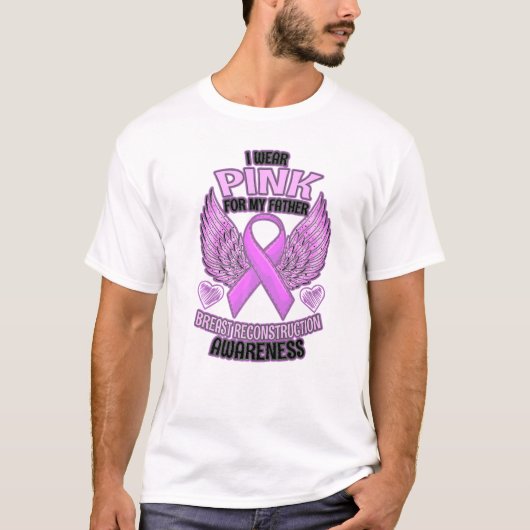 乳房再建認識度父サポートリブ Tシャツ (正面)