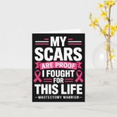 乳房切除おもしろい術がん女性 カード (黄色い花)