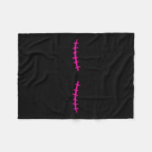 乳房切除がん生存者 フリースブランケット (正面(横))