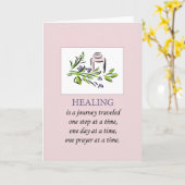 乳房切除手術感じより良い治癒ソフトピンク カード (黄色い花)