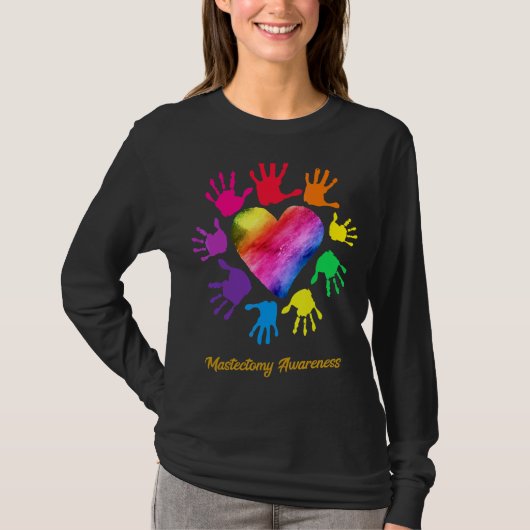 乳房切除術認識度手乳房切除術 Tシャツ (正面)