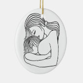 乳房食べ物を与えの セラミックオーナメント (右)