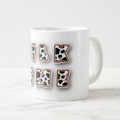 乳時期の牛のパターン ジャンボコーヒーマグカップ (正面右)