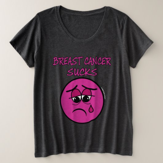 乳最低がん プラスサイズTシャツ (デザイン正面)